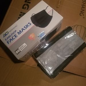 Black 3ply Masks (50ct box)